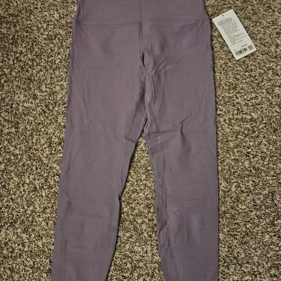 Lululemon Align Ribbed High-Rise Pant 25" Size 10 Purple Ash - Picture 3 of 4